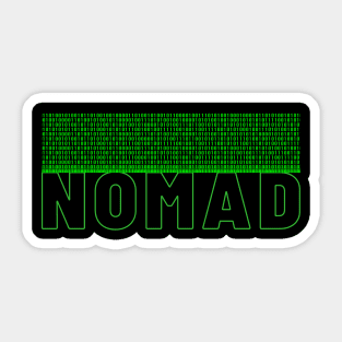 Digital Nomad Black Sticker
